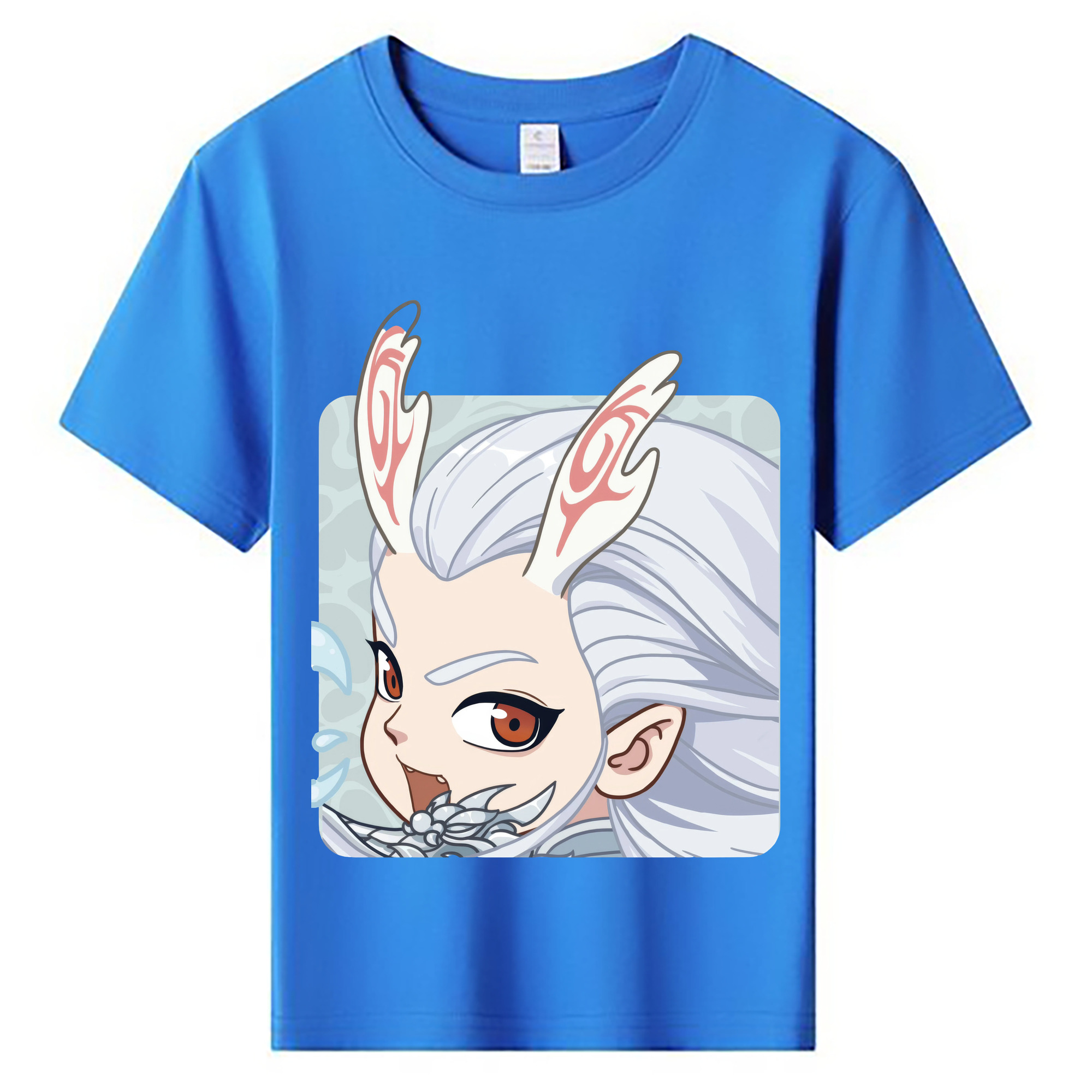 （画像用） Ne Zha 2 ナタ 魔童の大暴れ 綿100％キッズTシャツ（フロントプリント）